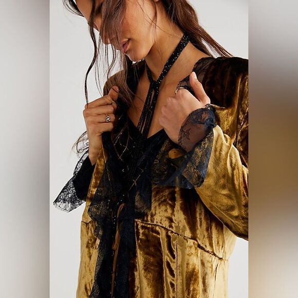 Free People Raveena Duster Golden Combo size s - Picture 6 of 11